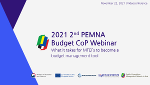 2021년도 제2차 PEMNA 예산분과 웨비나 이미지